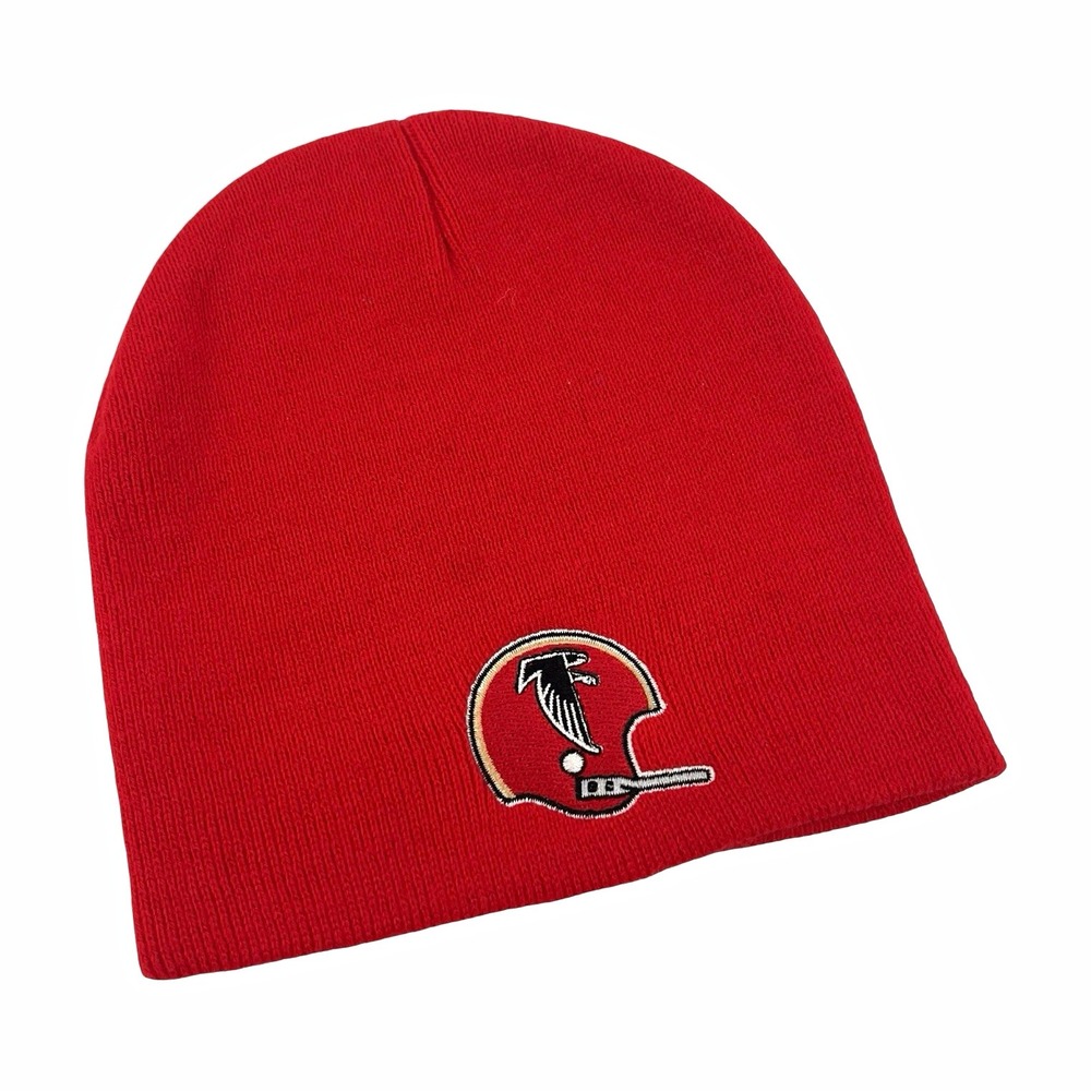 NFL Team Apparel Atlanta Falcons NFL Officially Licensed Red Knit Beanie Hat OS